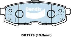 Bendix-AU DB1729 GCT - Тормозные колодки, дисковые, комплект autospares.lv