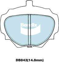Bendix-AU DB843 -4WD - Тормозные колодки, дисковые, комплект autospares.lv