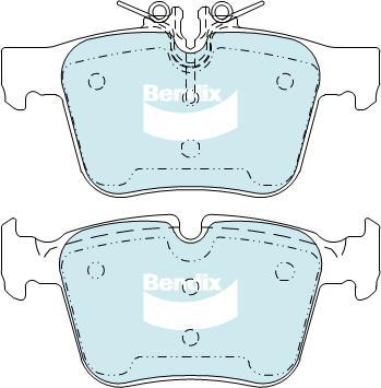 Bendix-AU DB2404 EURO+ - Тормозные колодки, дисковые, комплект autospares.lv