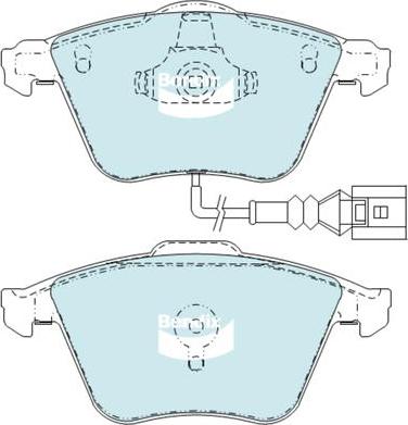 Bendix-AU DB2402 EURO+ - Тормозные колодки, дисковые, комплект autospares.lv