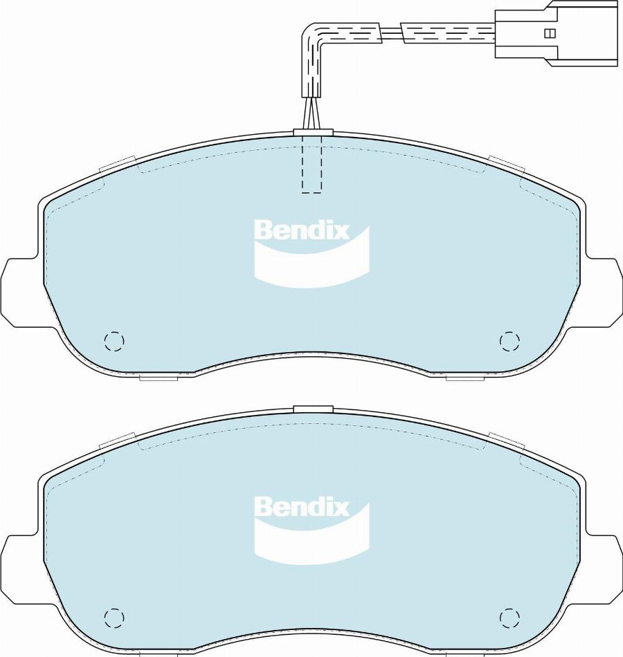 Bendix-AU DB2476 HD - Тормозные колодки, дисковые, комплект autospares.lv