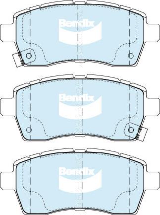 Bendix-AU DB2542 GCT - Тормозные колодки, дисковые, комплект autospares.lv