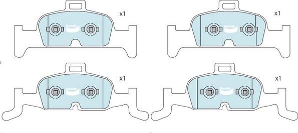 Bendix-AU DB2508 EURO+ - Тормозные колодки, дисковые, комплект autospares.lv