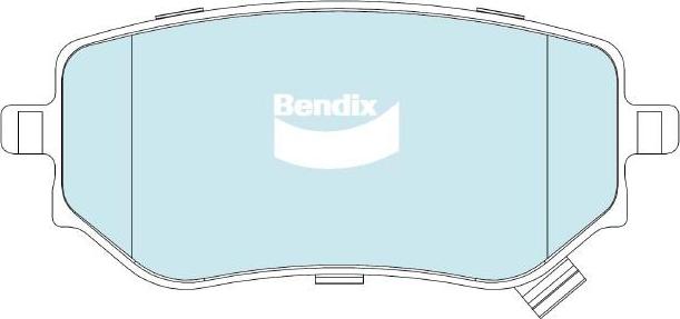 Bendix-AU DB2617 HD - Тормозные колодки, дисковые, комплект autospares.lv