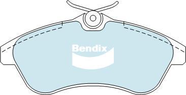 Bendix-AU DB2043 EURO+ - Тормозные колодки, дисковые, комплект autospares.lv