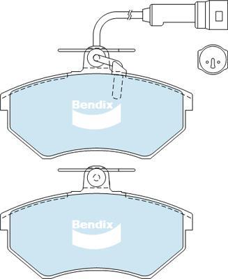 Bendix-AU DB2069 GCT - Тормозные колодки, дисковые, комплект autospares.lv