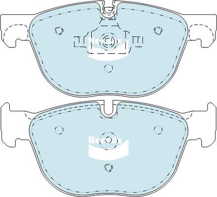 Bendix-AU DB2006 HD - Тормозные колодки, дисковые, комплект autospares.lv