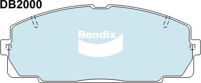 Bendix-AU DB2000 HD - Тормозные колодки, дисковые, комплект autospares.lv