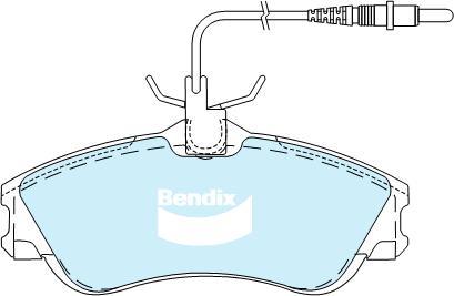 Bendix-AU DB2015 EURO+ - Тормозные колодки, дисковые, комплект autospares.lv