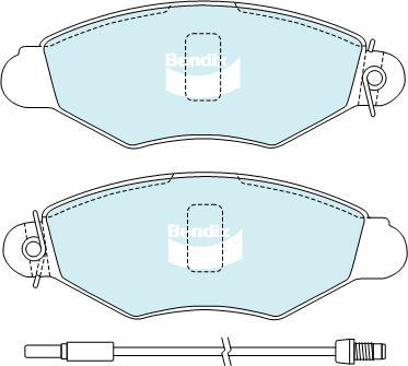 Bendix-AU DB2026 EURO+ - Тормозные колодки, дисковые, комплект autospares.lv