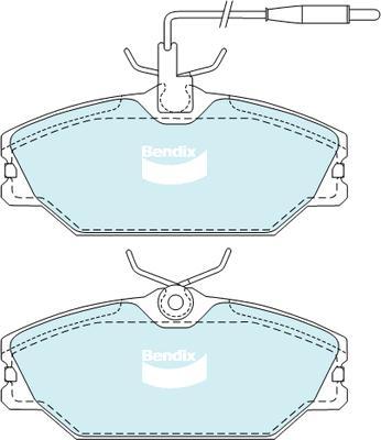 Bendix-AU DB2027 HD - Тормозные колодки, дисковые, комплект autospares.lv