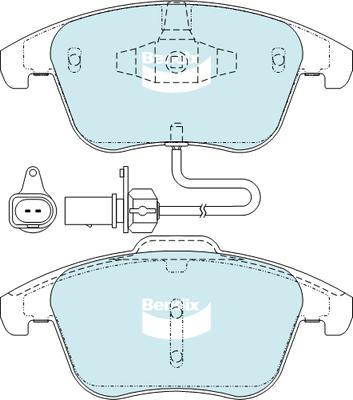 Bendix-AU DB2184 EURO+ - Тормозные колодки, дисковые, комплект autospares.lv