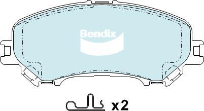 Bendix-AU DB2345 -4WD - Тормозные колодки, дисковые, комплект autospares.lv