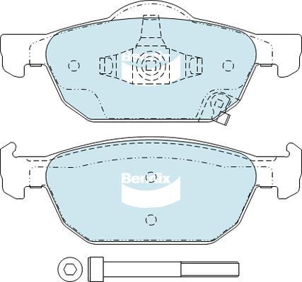 Bendix-AU DB2308 GCT - Тормозные колодки, дисковые, комплект autospares.lv