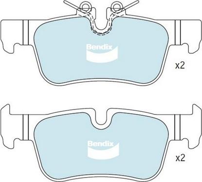 Bendix-AU DB2385 EURO+ - Тормозные колодки, дисковые, комплект autospares.lv