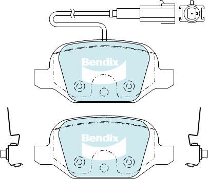 Bendix-AU DB2381 EURO+ - Тормозные колодки, дисковые, комплект autospares.lv