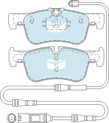 Bendix-AU DB2332 EURO+ - Тормозные колодки, дисковые, комплект autospares.lv