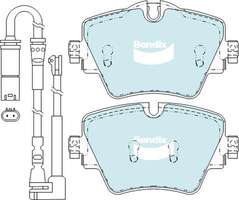 Bendix-AU DB2377 EURO+ - Тормозные колодки, дисковые, комплект autospares.lv