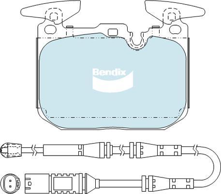 Bendix-AU DB2299 EURO+ - Тормозные колодки, дисковые, комплект autospares.lv