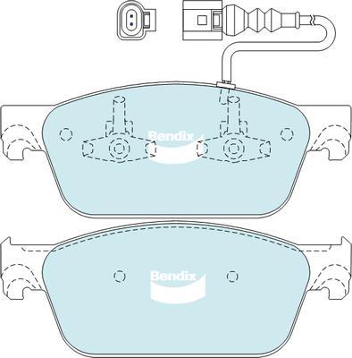 Bendix-AU DB2200 HD - Тормозные колодки, дисковые, комплект autospares.lv