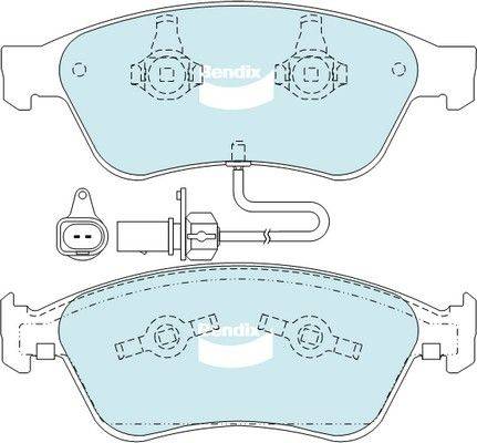 Bendix-AU DB2202 GCT - Тормозные колодки, дисковые, комплект autospares.lv