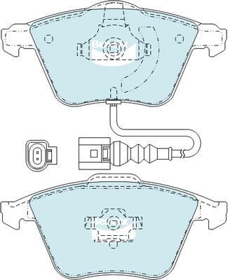 Bendix-AU DB2210 EURO+ - Тормозные колодки, дисковые, комплект autospares.lv