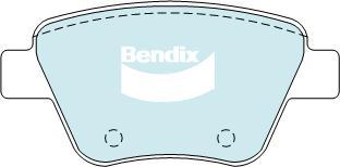 Bendix-AU DB2211 EURO+ - Тормозные колодки, дисковые, комплект autospares.lv