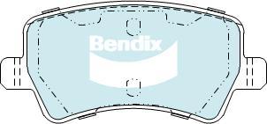 Bendix-AU DB2234 EURO+ - Тормозные колодки, дисковые, комплект autospares.lv