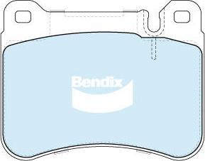 Bendix-AU DB2235 EURO+ - Тормозные колодки, дисковые, комплект autospares.lv