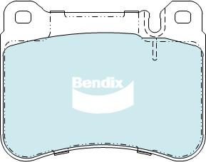 Bendix-AU DB2235 GCT - Тормозные колодки, дисковые, комплект autospares.lv