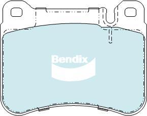 Bendix-AU DB2235 HD - Тормозные колодки, дисковые, комплект autospares.lv