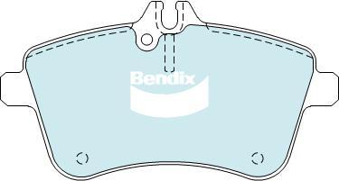 Bendix-AU DB2233 EURO+ - Тормозные колодки, дисковые, комплект autospares.lv