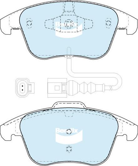 Bendix-AU DB2232 EURO+ - Тормозные колодки, дисковые, комплект autospares.lv