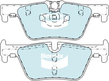 Bendix-AU DB2224 GCT - Тормозные колодки, дисковые, комплект autospares.lv