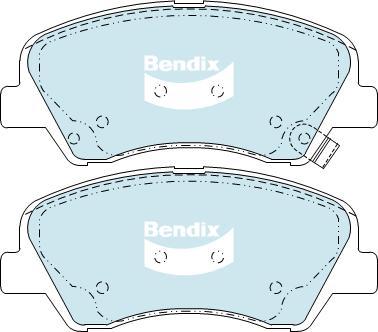 Bendix-AU DB2272 GCT - Тормозные колодки, дисковые, комплект autospares.lv