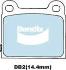 Bendix-AU DB2 EURO+ - Тормозные колодки, дисковые, комплект autospares.lv