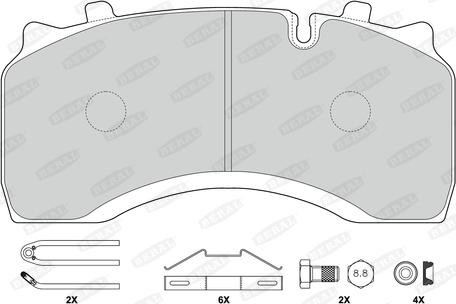 Beral 2914230004195724 - Тормозные колодки, дисковые, комплект autospares.lv