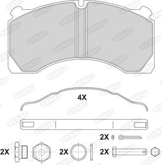 Beral 2915527004145504 - Тормозные колодки, дисковые, комплект autospares.lv