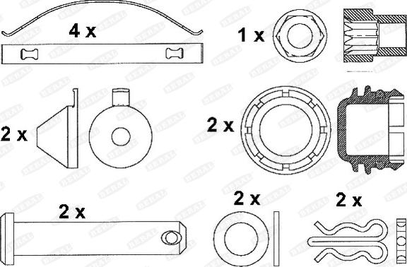 Beral 2911527004145503 - Тормозные колодки, дисковые, комплект autospares.lv