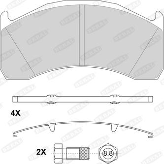 Beral 2913729004145624 - Тормозные колодки, дисковые, комплект autospares.lv