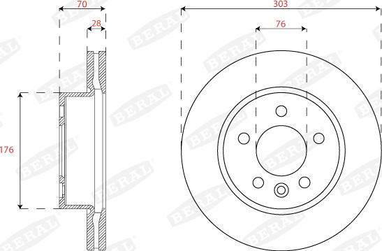 Beral BCR382A - Тормозной диск autospares.lv