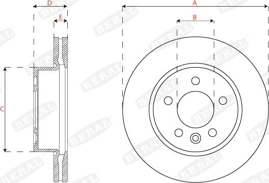 Beral BCR382A - Тормозной диск autospares.lv