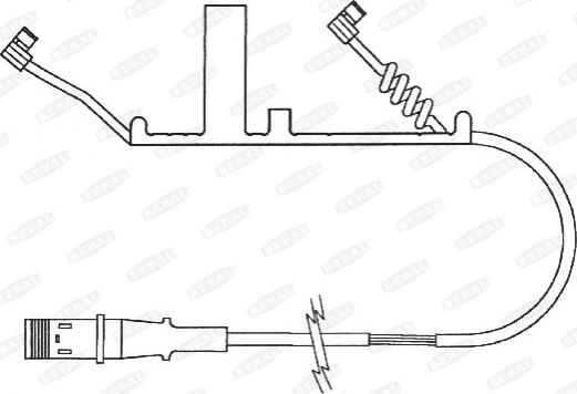 Beral UAI162 - Сигнализатор, износ тормозных колодок autospares.lv