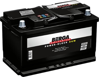 BERGA 5809010807502 - Стартерная аккумуляторная батарея, АКБ autospares.lv