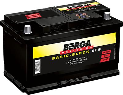 BERGA 5805000737902 - Стартерная аккумуляторная батарея, АКБ autospares.lv