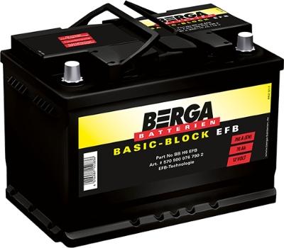 BERGA 5705000767902 - Стартерная аккумуляторная батарея, АКБ autospares.lv