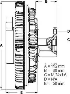 BorgWarner (BERU) LK017 - Сцепление, вентилятор радиатора autospares.lv