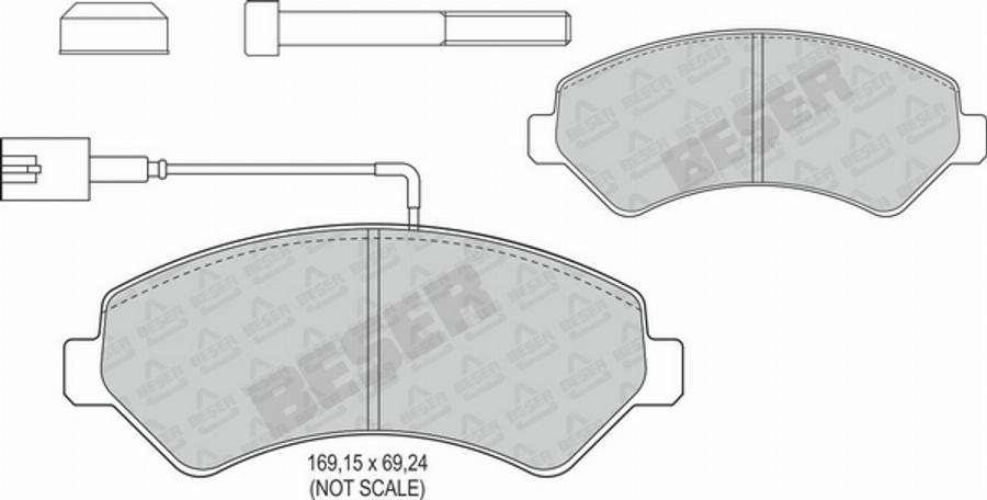 Beser 3922 - Тормозные колодки, дисковые, комплект autospares.lv