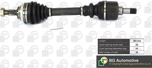 BGA DS6716LA - Приводной вал autospares.lv