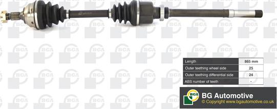 BGA DS1410R - Приводной вал autospares.lv